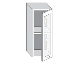 1.30.3 Шкаф настенный (h=720) на 300мм с 1-ой стекл. дверцей в Карталах - kartaly.mebel74.com | фото