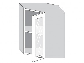 1.60.3у Шкаф настенный (h=720) угловой на 600мм со стекл. дверцей в Карталах - kartaly.mebel74.com | фото