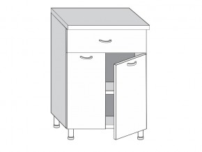2.60.21 Шкаф-стол на 600мм с 1-м ящиком и 2-мя дверцами в Карталах - kartaly.mebel74.com | фото