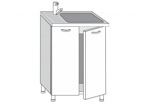 2.60.2мн Шкаф-стол на 600мм под накладную мойку с 2-мя дверцами в Карталах - kartaly.mebel74.com | фото