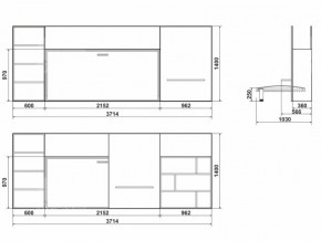 Детская стенка Компакт стандарт с кроватью Смарт 3 в Карталах - kartaly.mebel74.com | фото 3