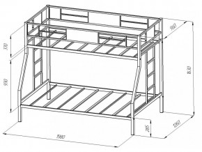 Двухъярусная кровать Гранада Черная в Карталах - kartaly.mebel74.com | фото 2