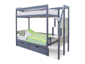 Двухъярусная кровать Svogen с ящиками графит в Карталах - kartaly.mebel74.com | фото 1