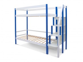 Двухъярусная кровать Svogen с ящиками сине-белый в Карталах - kartaly.mebel74.com | фото 2