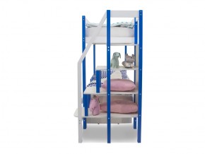 Двухъярусная кровать Svogen с ящиками сине-белый в Карталах - kartaly.mebel74.com | фото 4