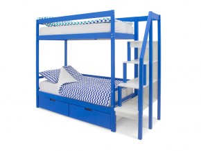 Двухъярусная кровать Svogen с ящиками синий в Карталах - kartaly.mebel74.com | фото