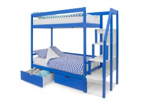 Двухъярусная кровать Svogen с ящиками синий в Карталах - kartaly.mebel74.com | фото 2