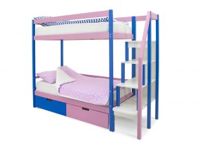 Двухъярусная кровать Svogen с ящиками синий-лаванда в Карталах - kartaly.mebel74.com | фото