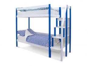 Двухъярусная кровать Svogen сине-белый в Карталах - kartaly.mebel74.com | фото