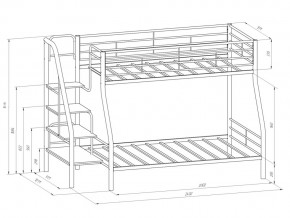 Двухъярусная кровать Толедо 1 ПЯ Черный-Венге в Карталах - kartaly.mebel74.com | фото 2