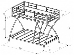 Двухъярусная кровать Виньола Черная в Карталах - kartaly.mebel74.com | фото 2