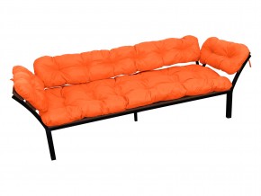 Диван Дачный с подлокотниками оранжевая подушка в Карталах - kartaly.mebel74.com | фото