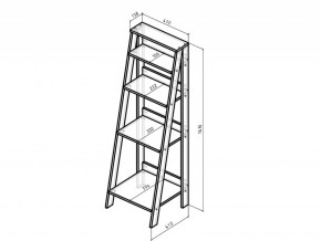 Этажерка Лофт белый в Карталах - kartaly.mebel74.com | фото 2