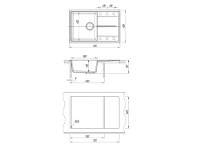 Каменная мойка Dr. Gans Smart Оливия 740 в Карталах - kartaly.mebel74.com | фото 2