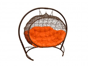 Кокон Улей подвесной с ротангом оранжевая подушка в Карталах - kartaly.mebel74.com | фото