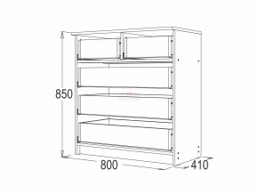 Комод 8 фант ясень анкор в Карталах - kartaly.mebel74.com | фото 2