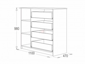 Комод 9 фант ясень анкор в Карталах - kartaly.mebel74.com | фото 2