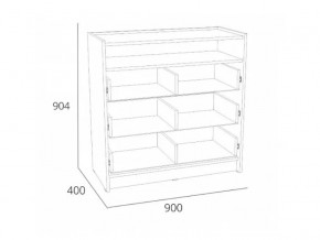 Комод Оттавия НМ 011.04 Антрацит в Карталах - kartaly.mebel74.com | фото 2