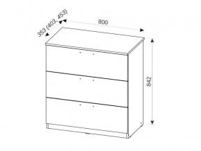 Комод с 3-мя ящиками 400 Эконика в Карталах - kartaly.mebel74.com | фото 2