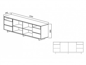 Комодино Moderno-2200 Ф6 в Карталах - kartaly.mebel74.com | фото 4