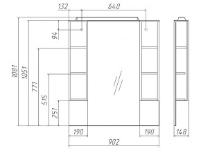 Комплект мебели для ванной 3D 90 в Карталах - kartaly.mebel74.com | фото 5