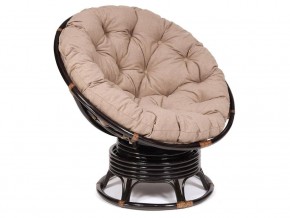 Кресло-качалка Papasan w 23/01 B с подушкой Antique brown, экошерсть Коричневый в Карталах - kartaly.mebel74.com | фото