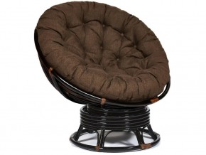 Кресло-качалка Papasan w 23/01 B с подушкой Antique brown, ткань Коричневый в Карталах - kartaly.mebel74.com | фото 1