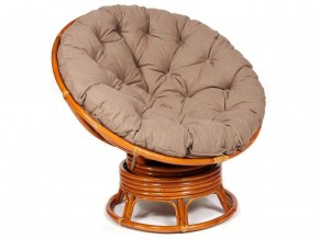 Кресло-качалка Papasan w 23/01 B с подушкой Cognac, экошерсть Коричневый в Карталах - kartaly.mebel74.com | фото