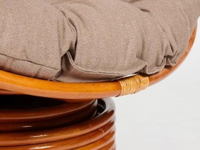 Кресло-качалка Papasan w 23/01 B с подушкой Cognac, экошерсть Коричневый в Карталах - kartaly.mebel74.com | фото 2