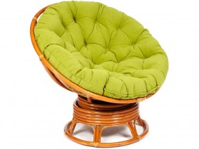 Кресло-качалка Papasan w 23/01 B с подушкой Cognac, флок Олива в Карталах - kartaly.mebel74.com | фото