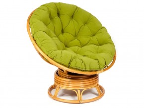 Кресло-качалка Papasan w 23/01 B с подушкой Honey, флок Олива в Карталах - kartaly.mebel74.com | фото