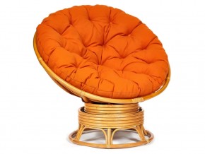 Кресло-качалка Papasan w 23/01 B с подушкой Honey, ткань Оранжевый в Карталах - kartaly.mebel74.com | фото 1