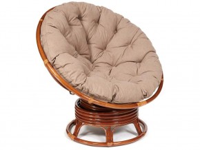 Кресло-качалка Papasan w 23/01 B с подушкой Pecan, экошерсть Коричневый в Карталах - kartaly.mebel74.com | фото