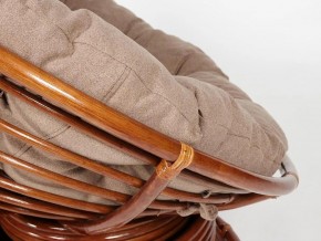 Кресло-качалка Papasan w 23/01 B с подушкой Pecan, экошерсть Коричневый в Карталах - kartaly.mebel74.com | фото 3