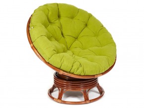 Кресло-качалка Papasan w 23/01 B с подушкой Pecan, флок Олива в Карталах - kartaly.mebel74.com | фото 1