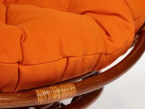 Кресло-качалка Papasan w 23/01 B с подушкой Pecan, ткань Оранжевый в Карталах - kartaly.mebel74.com | фото 3