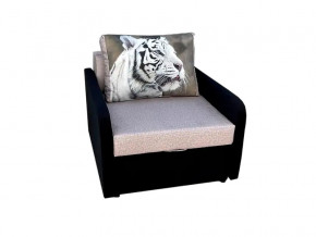 Кресло кровать Канзасик с подлокотниками тигр белый в Карталах - kartaly.mebel74.com | фото