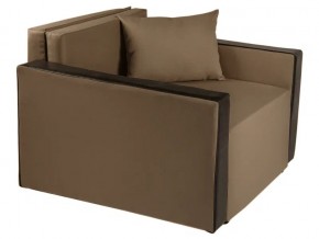 Кресло-кровать Милена с подлокотниками рогожка brown в Карталах - kartaly.mebel74.com | фото 1
