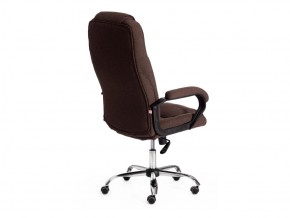 Кресло офисное Bergamo хром ткань коричневый в Карталах - kartaly.mebel74.com | фото 3