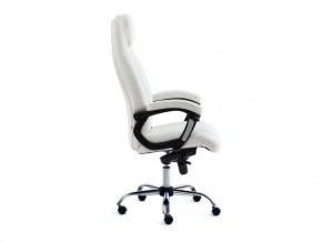 Кресло офисное Boss люкс хром кожзам белый в Карталах - kartaly.mebel74.com | фото 2