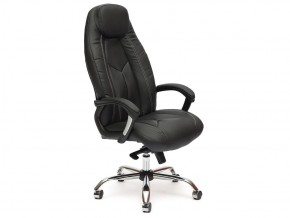 Кресло офисное Boss Lux хром кожзам черный в Карталах - kartaly.mebel74.com | фото