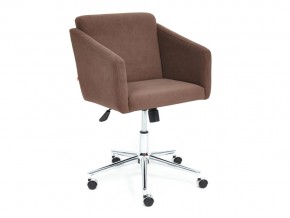 Кресло офисное Milan хром флок коричневый в Карталах - kartaly.mebel74.com | фото 1