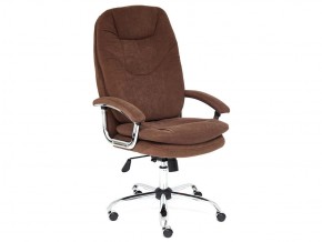 Кресло офисное Softy lux флок коричневый в Карталах - kartaly.mebel74.com | фото