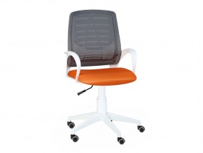 Кресло оператора Ирис white стандарт черный/оранжевый в Карталах - kartaly.mebel74.com | фото