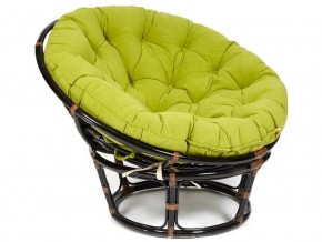 Кресло Papasan 23/01 W с подушкой Antique brown, флок Олива в Карталах - kartaly.mebel74.com | фото