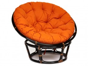 Кресло Papasan 23/01 W с подушкой Antique brown, ткань Оранжевый в Карталах - kartaly.mebel74.com | фото
