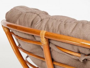 Кресло Papasan 23/01 W с подушкой Cognac, экошерсть Коричневый в Карталах - kartaly.mebel74.com | фото 3