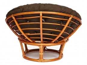 Кресло Papasan 23/01 W с подушкой Cognac, ткань Коричневый в Карталах - kartaly.mebel74.com | фото 2