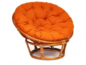 Кресло Papasan 23/01 W с подушкой Cognac, ткань Оранжевый в Карталах - kartaly.mebel74.com | фото 1