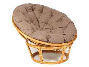 Кресло Papasan 23/01 W с подушкой Honey, экошерсть Коричневый в Карталах - kartaly.mebel74.com | фото 1